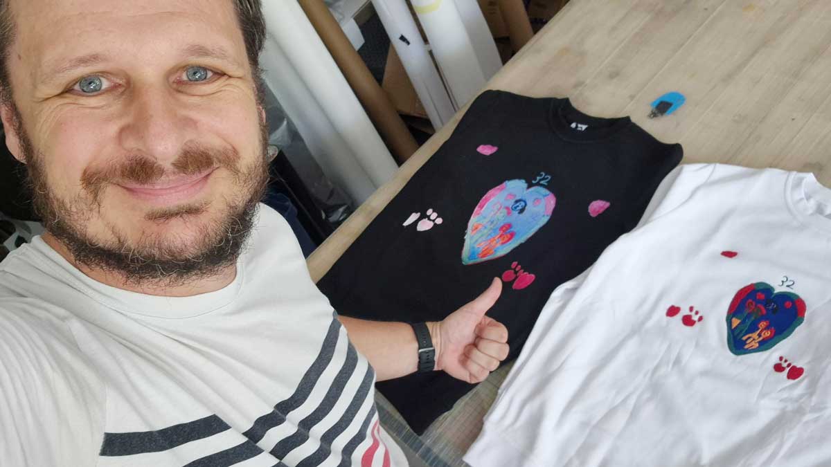 Tričko s potlačou - detská kresba
